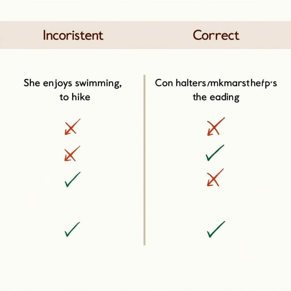 Parallel Structure in Grammar Example