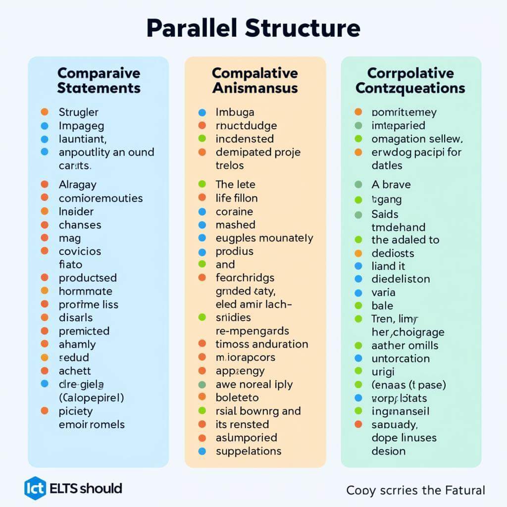 Examples of parallel structures in IELTS writing