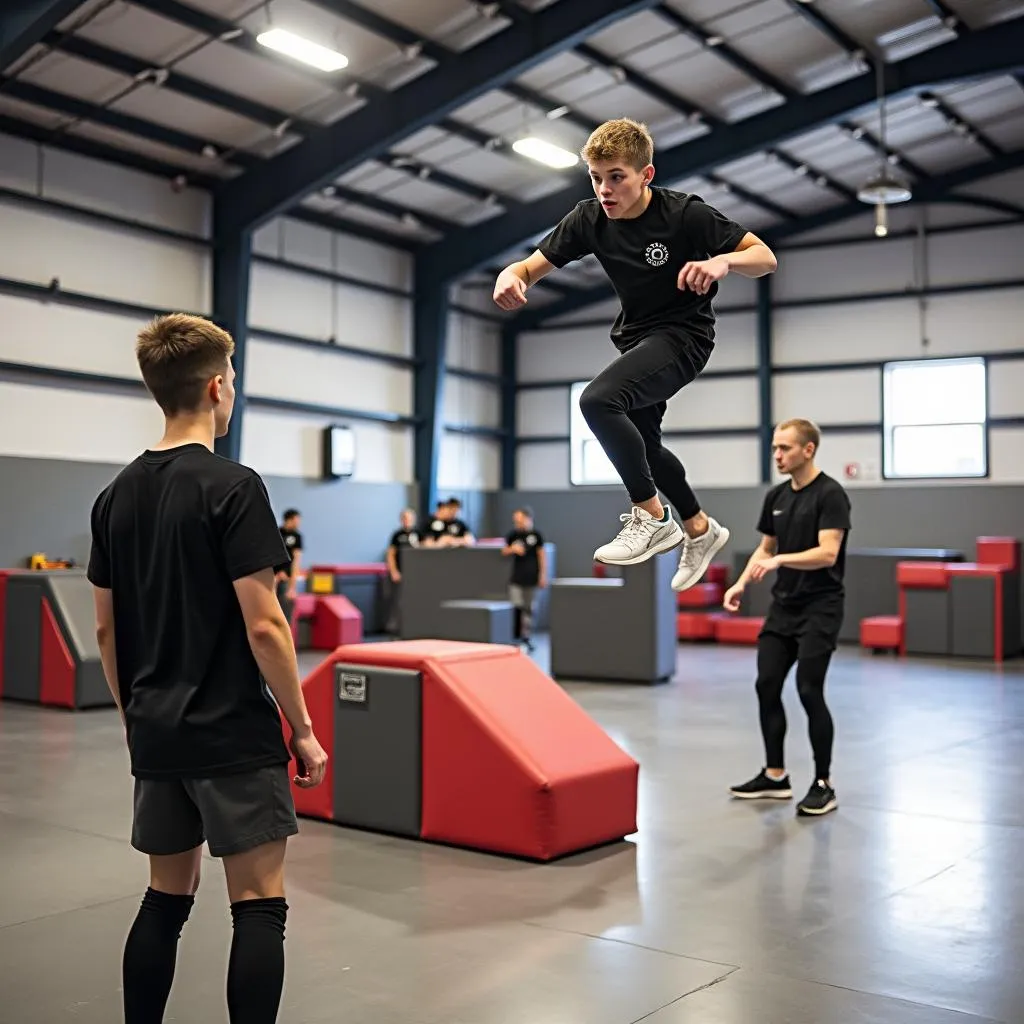 Parkour Training with Safety Measures