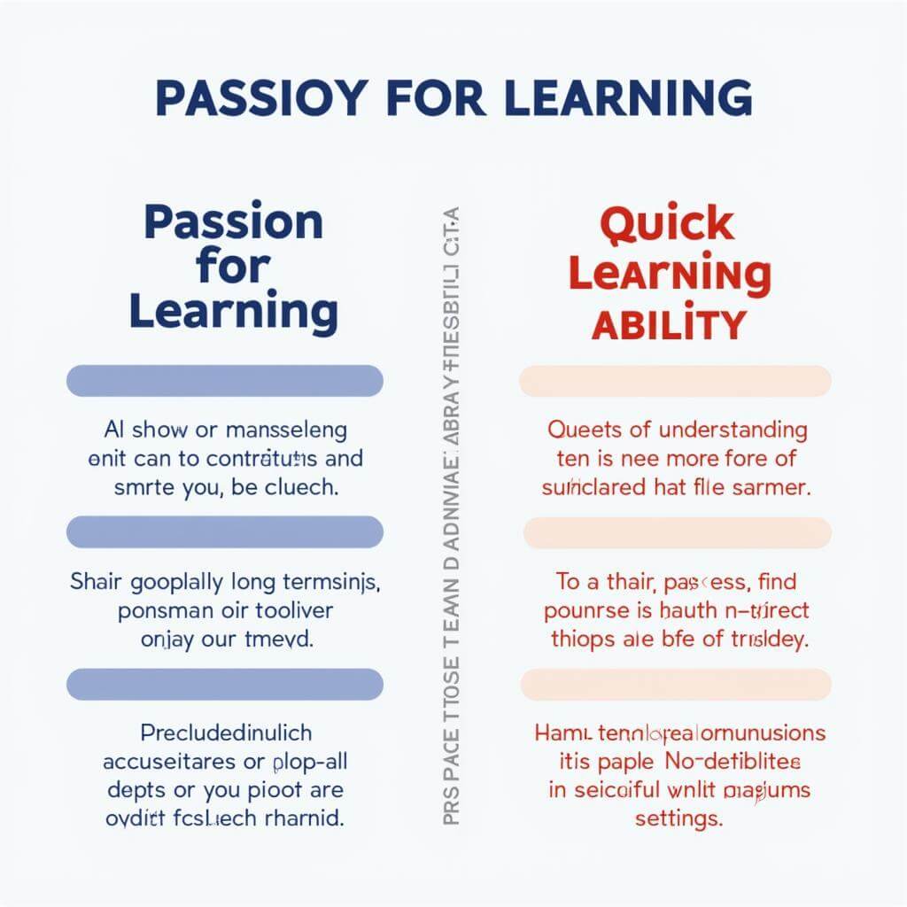 Comparison of passion for learning vs quick learning ability