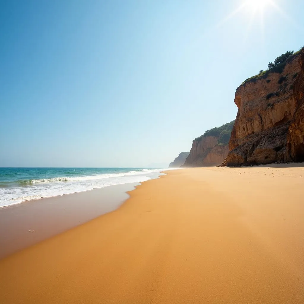 Tranquil beach bringing peace and serenity