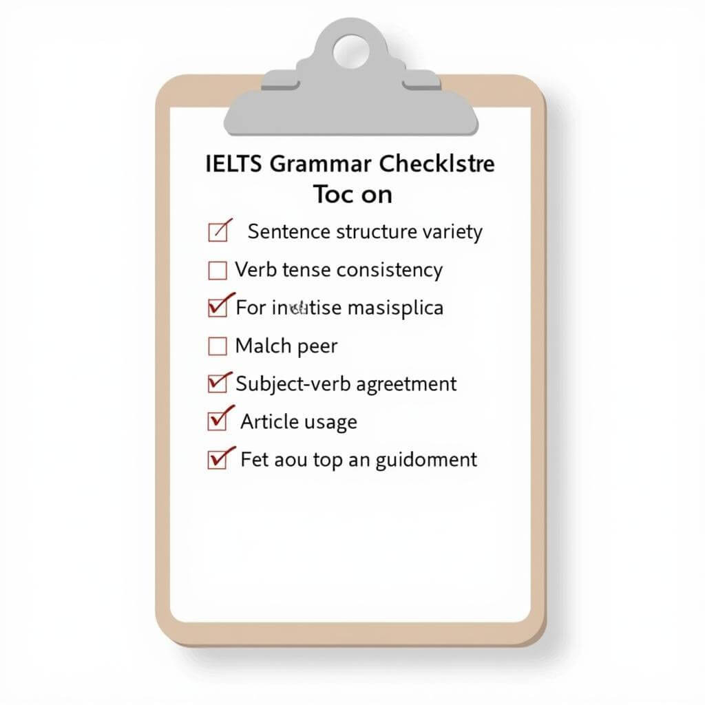 Peer Feedback Grammar Checklist for IELTS