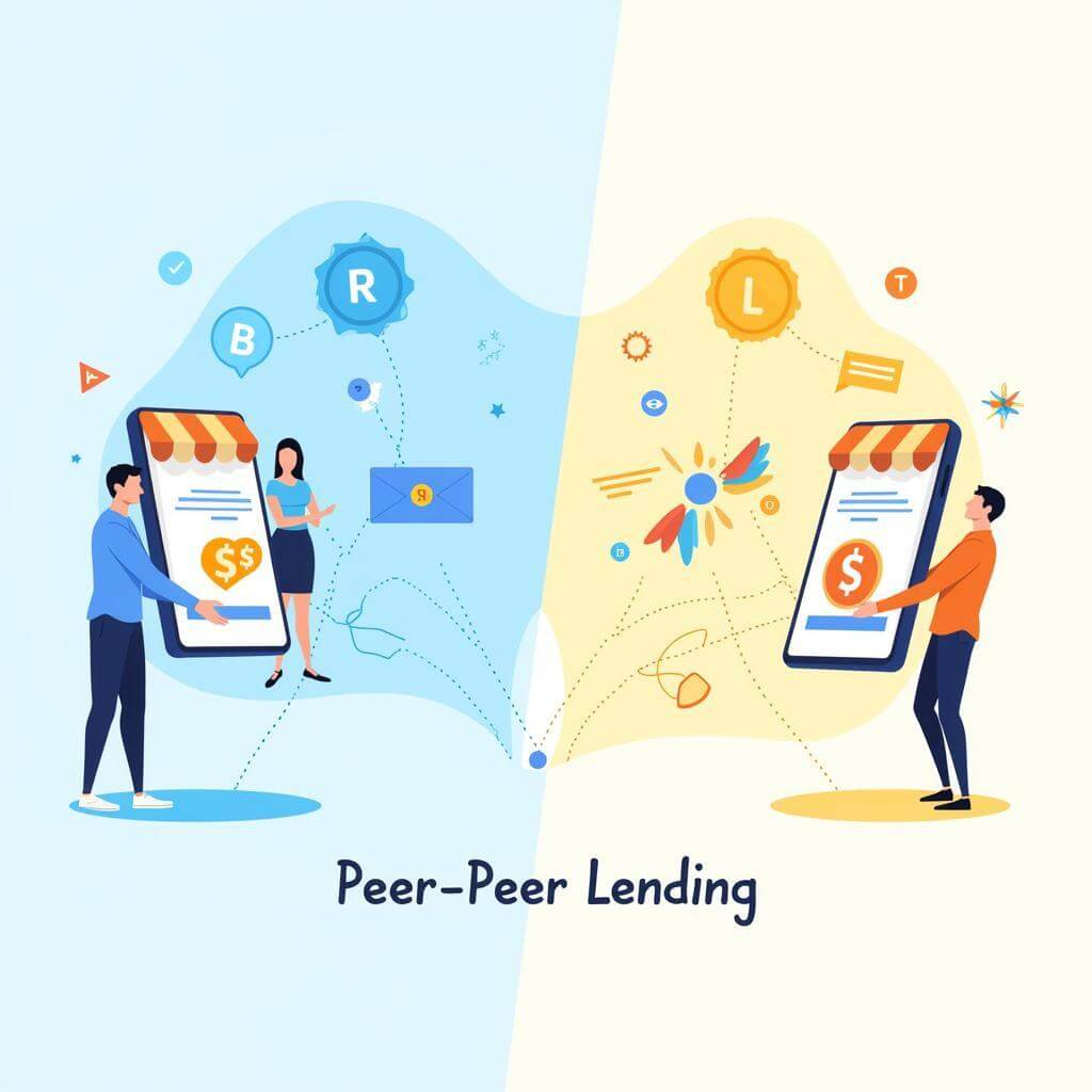 Peer-to-peer lending platforms: Benefits and risks illustration