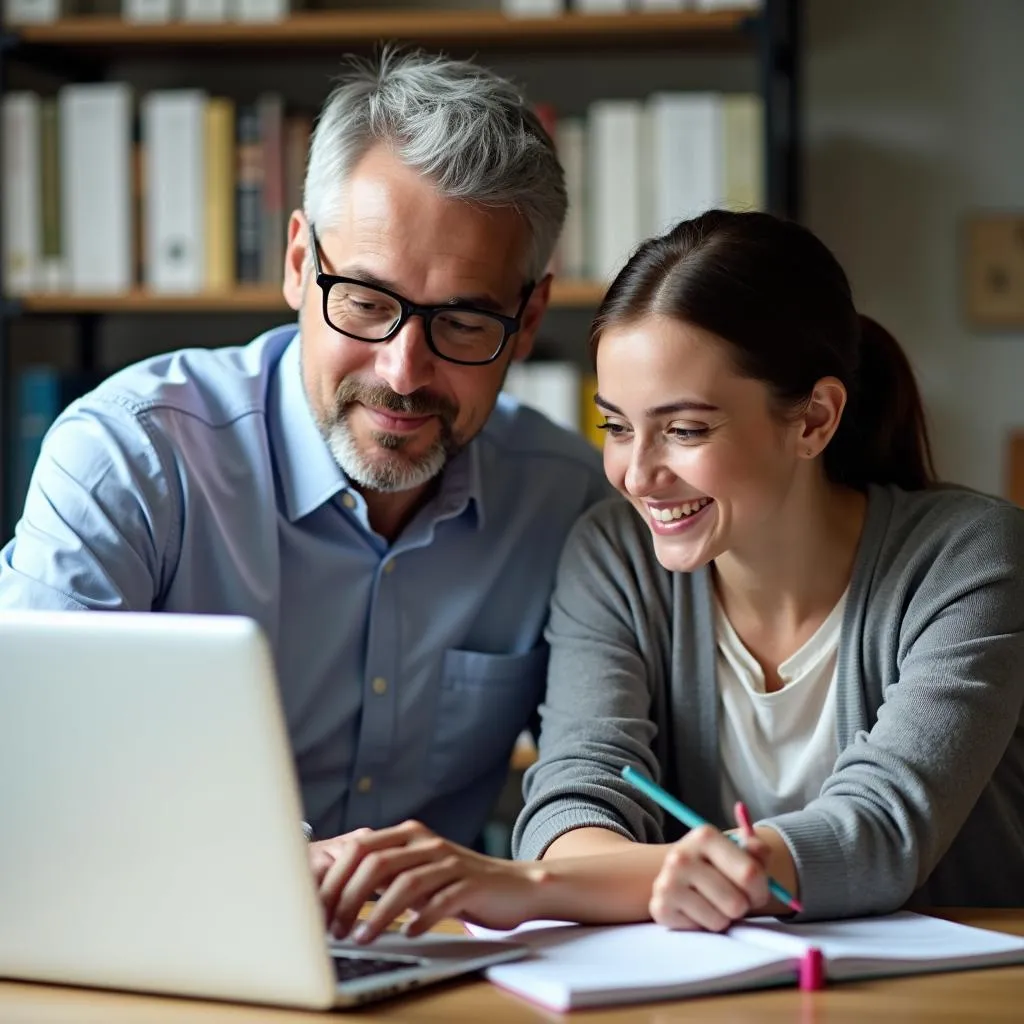 A mentor guiding a student through a challenging period