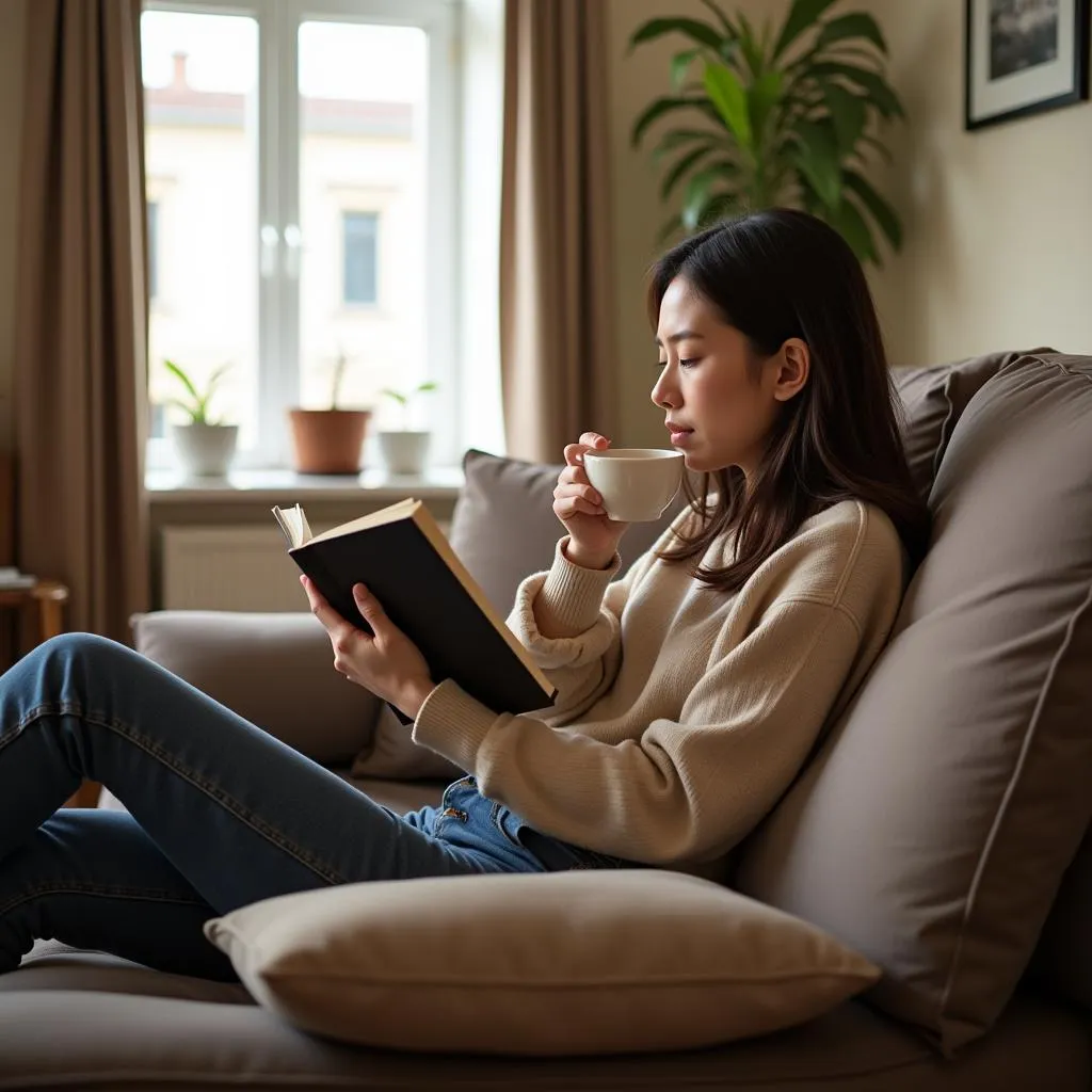 Person Relaxing Indoors