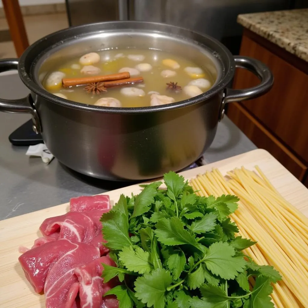 Pho Ingredients and Preparation Process