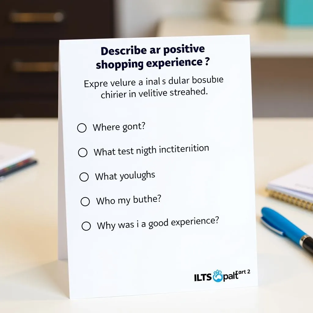 IELTS Speaking Part 2 Cue Card: Describe a positive shopping experience