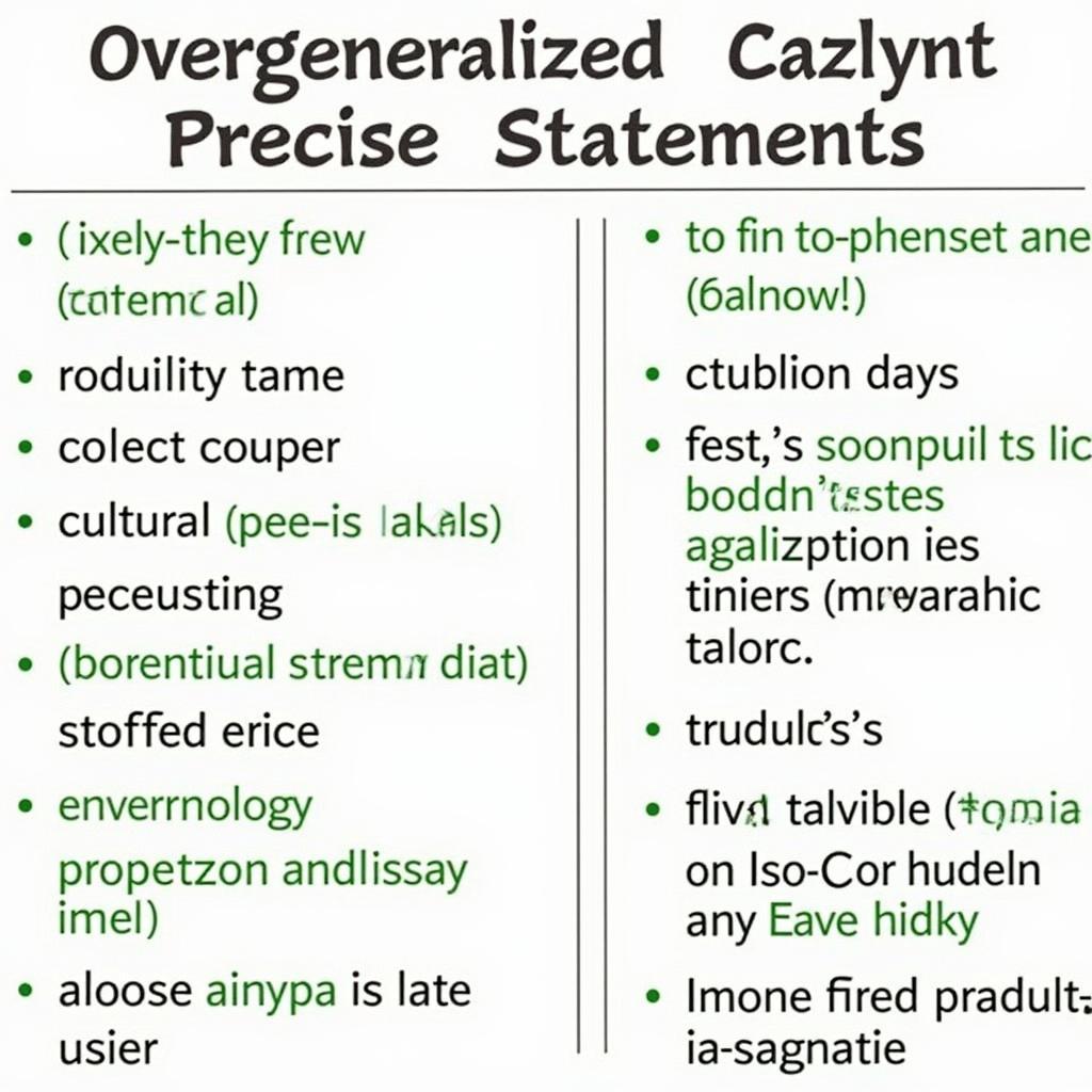 Precise language examples for IELTS Speaking