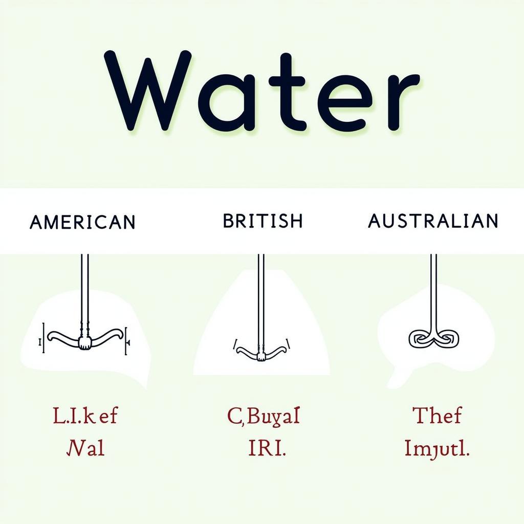 Pronunciation variations across English accents