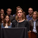 Person feeling anxious before public speaking