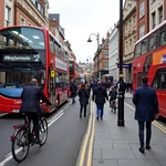 People using public transportation in London