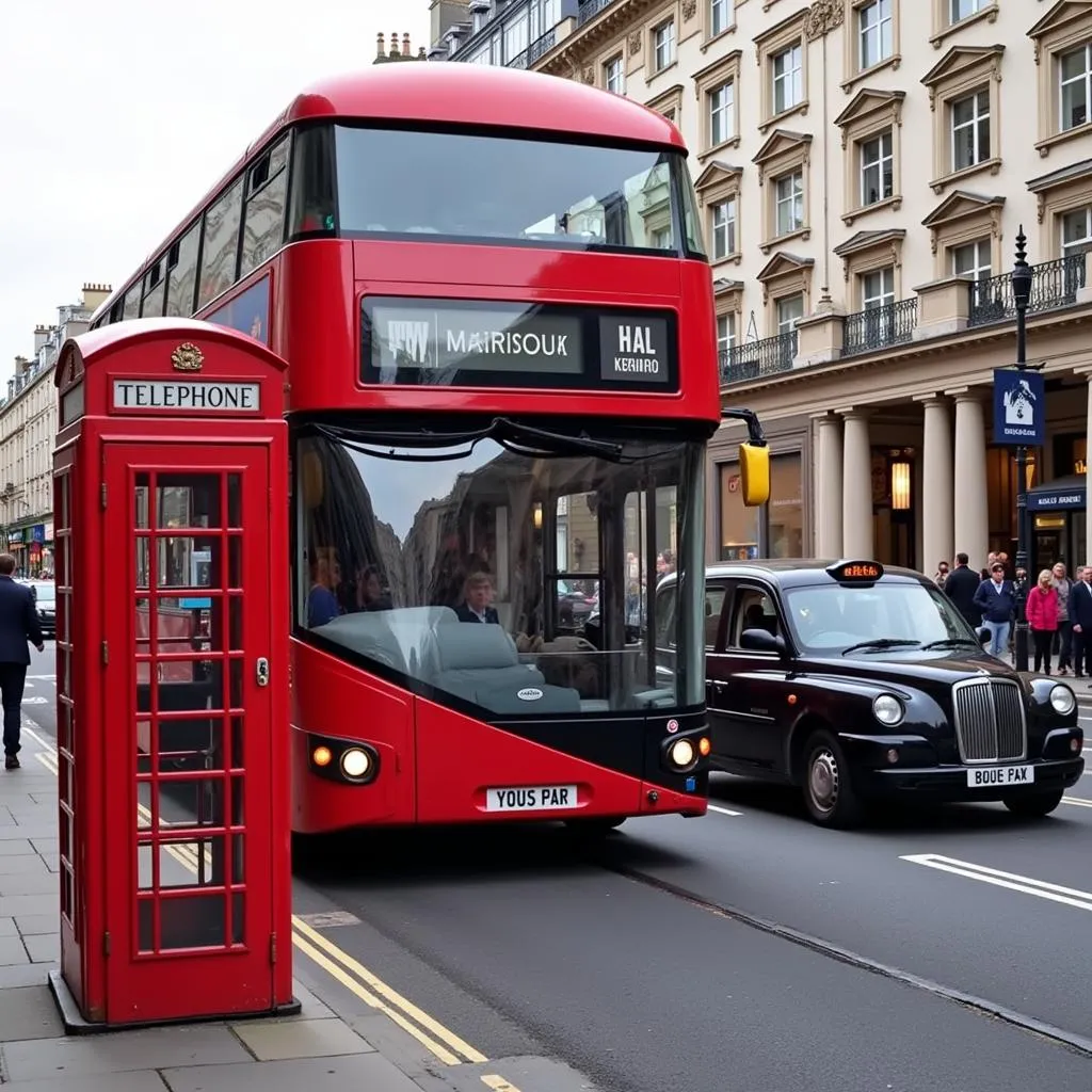 People using public transportation in London