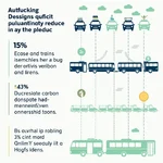 Infographic showing how public transport reduces city pollution