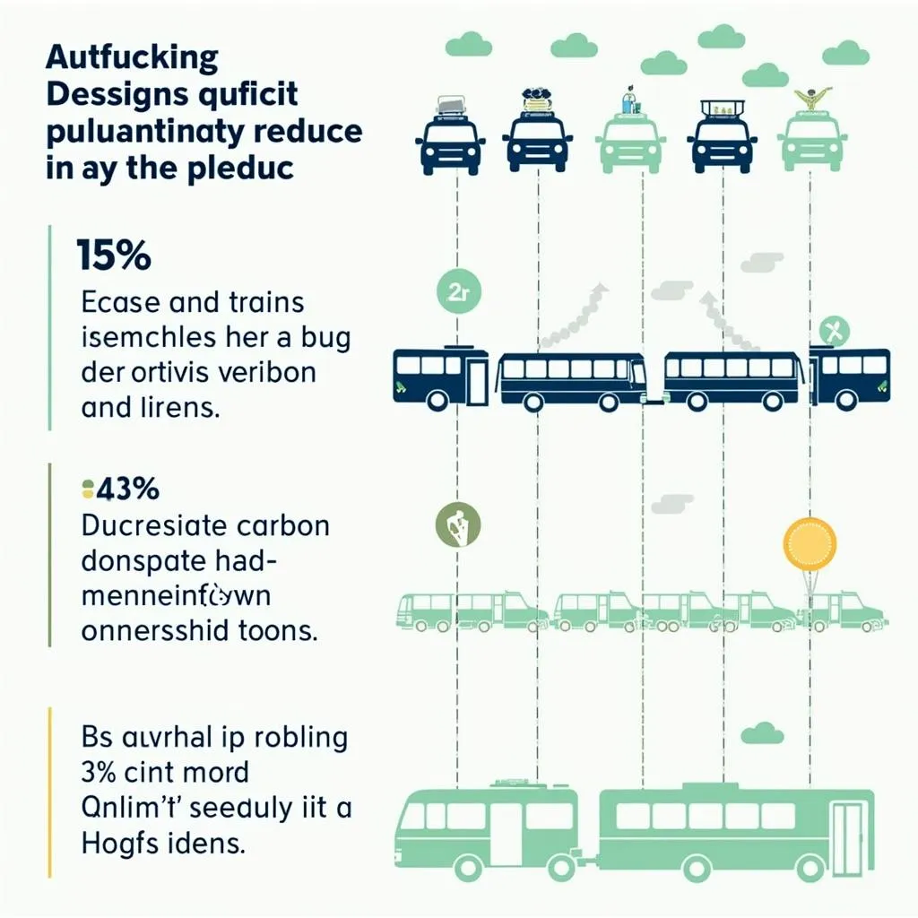 Infographic showing how public transport reduces city pollution