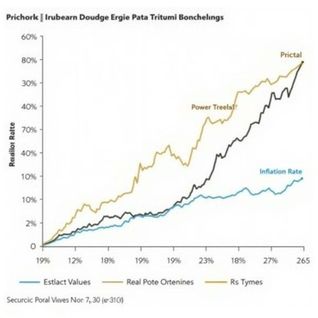 Chart showing real estate investment performance against inflation