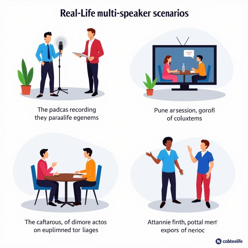 Real-life Multi-Speaker Scenarios for IELTS Practice