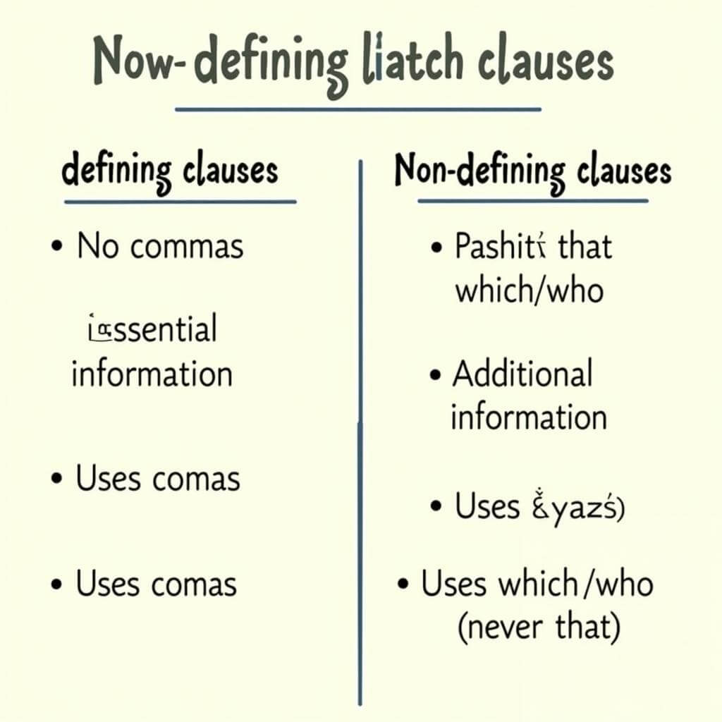 Relative Pronouns: Defining vs Non-defining Clauses