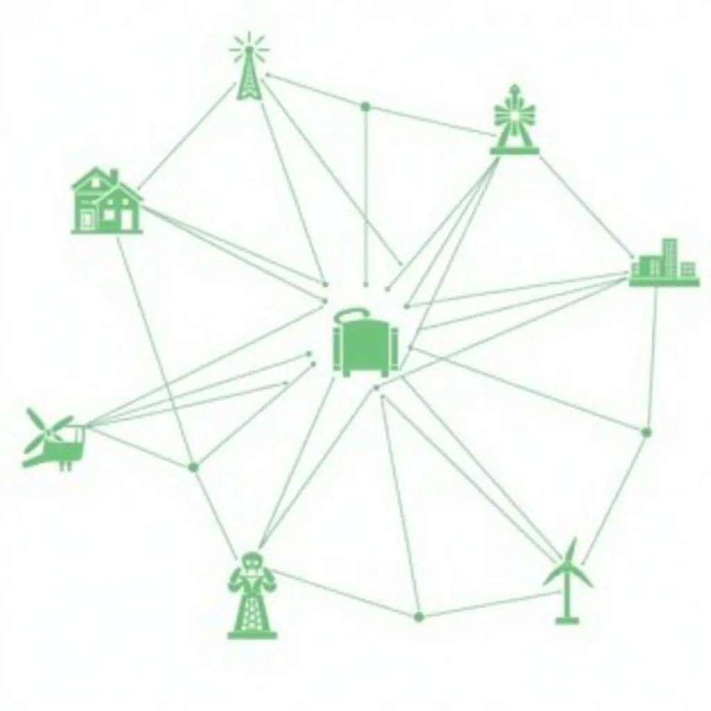 Diagram of international collaboration on renewable energy