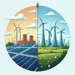 Renewable Energy Debate Illustration