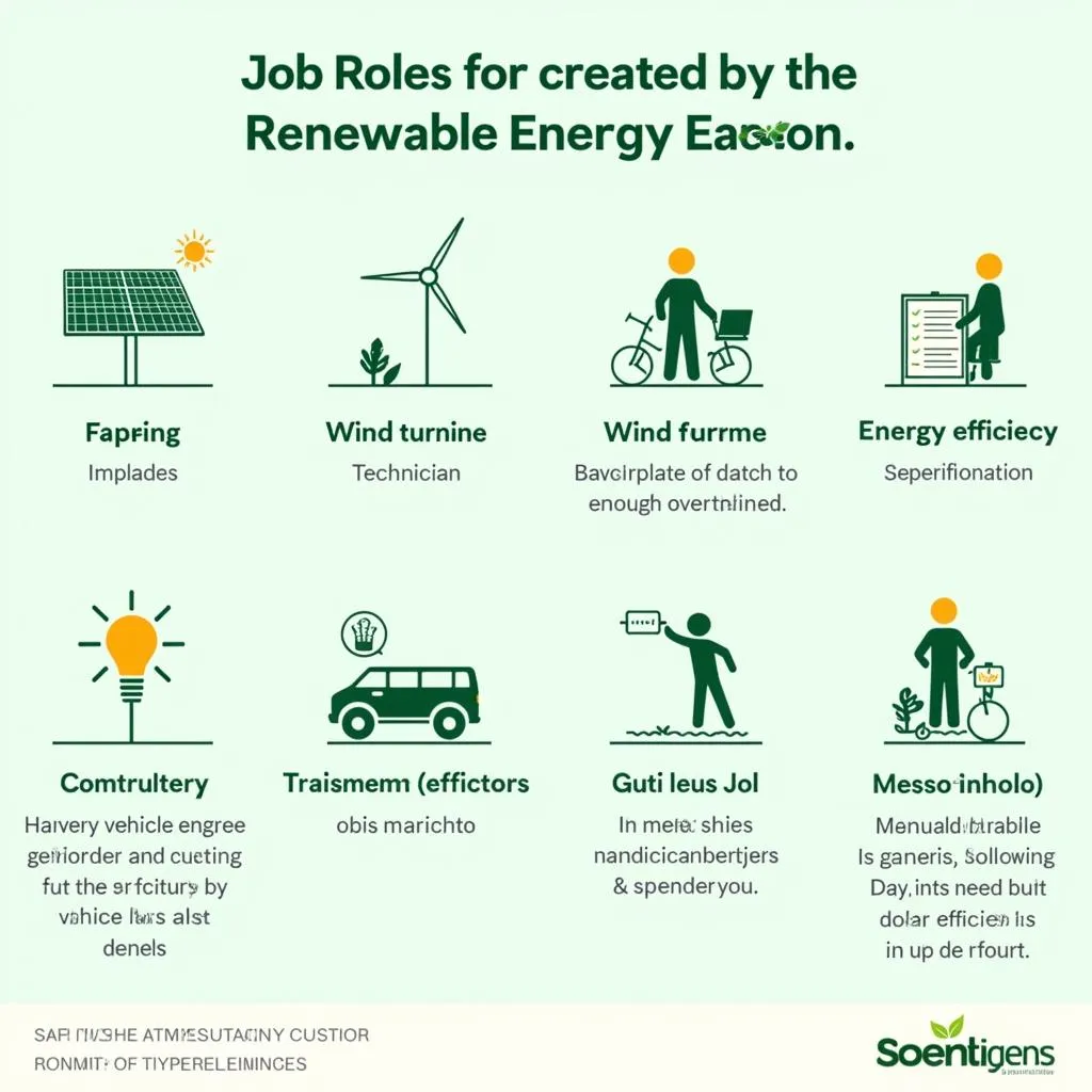 Renewable energy job creation infographic