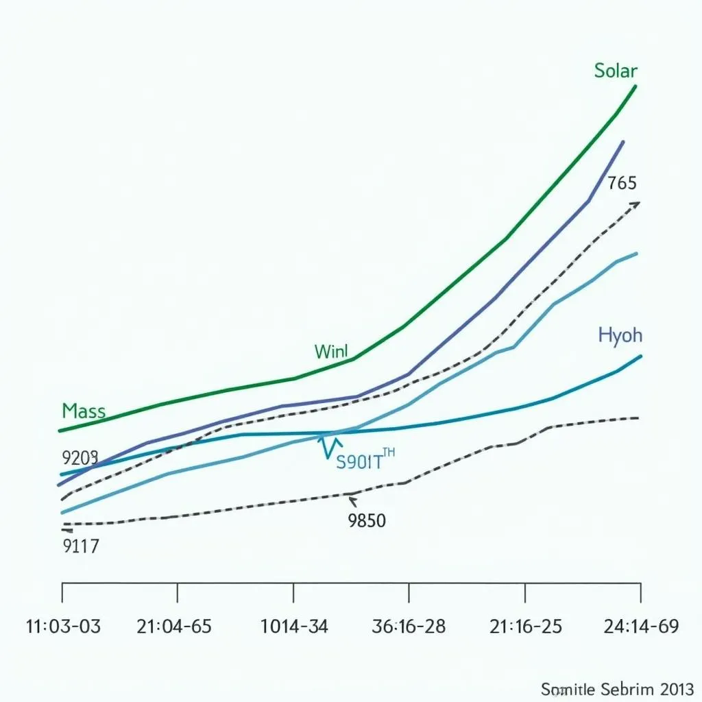 Graph showing renewable energy job creation trends