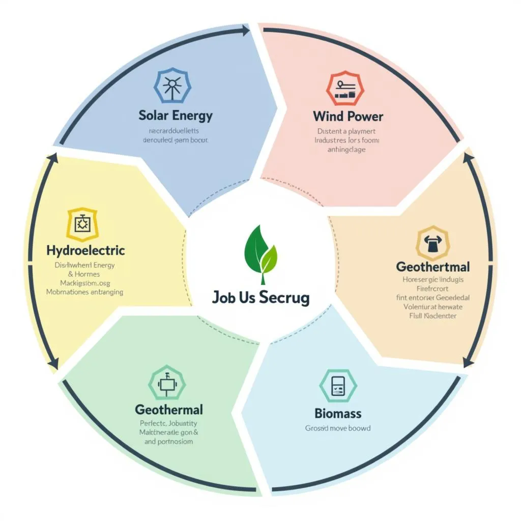 Renewable energy job sectors diagram