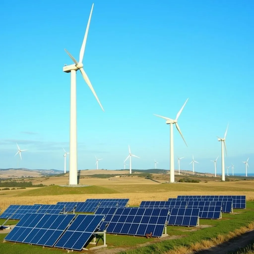 Renewable energy sources: wind and solar