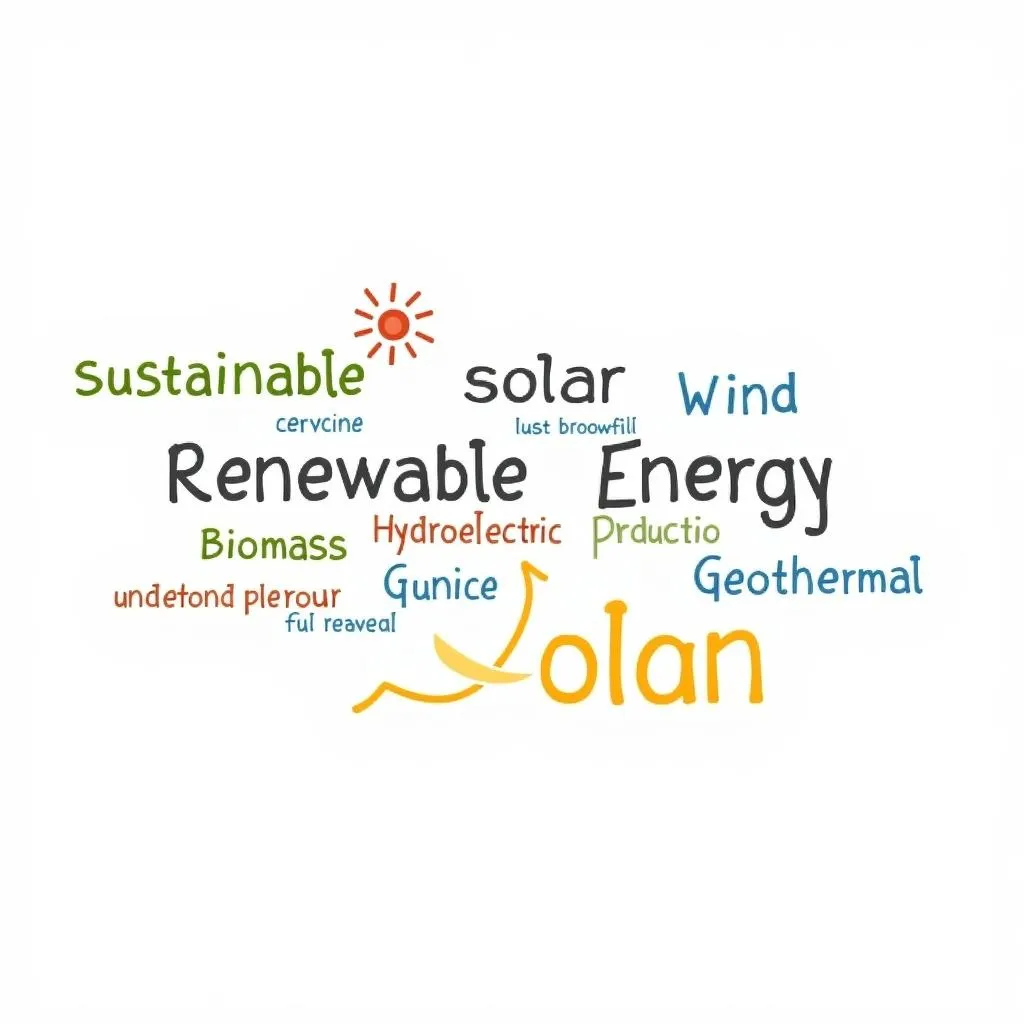 Key vocabulary for discussing renewable energy