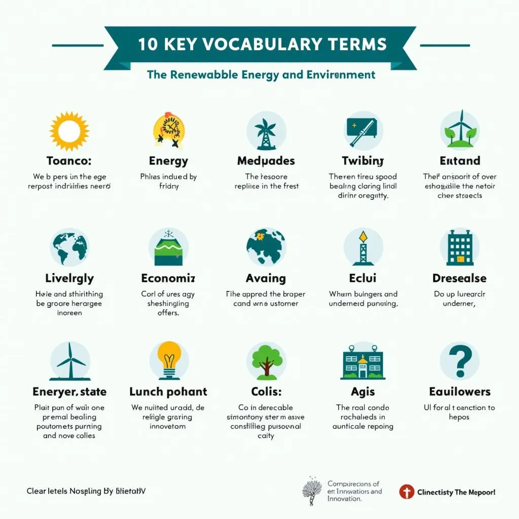 Key vocabulary for discussing renewable energy innovation