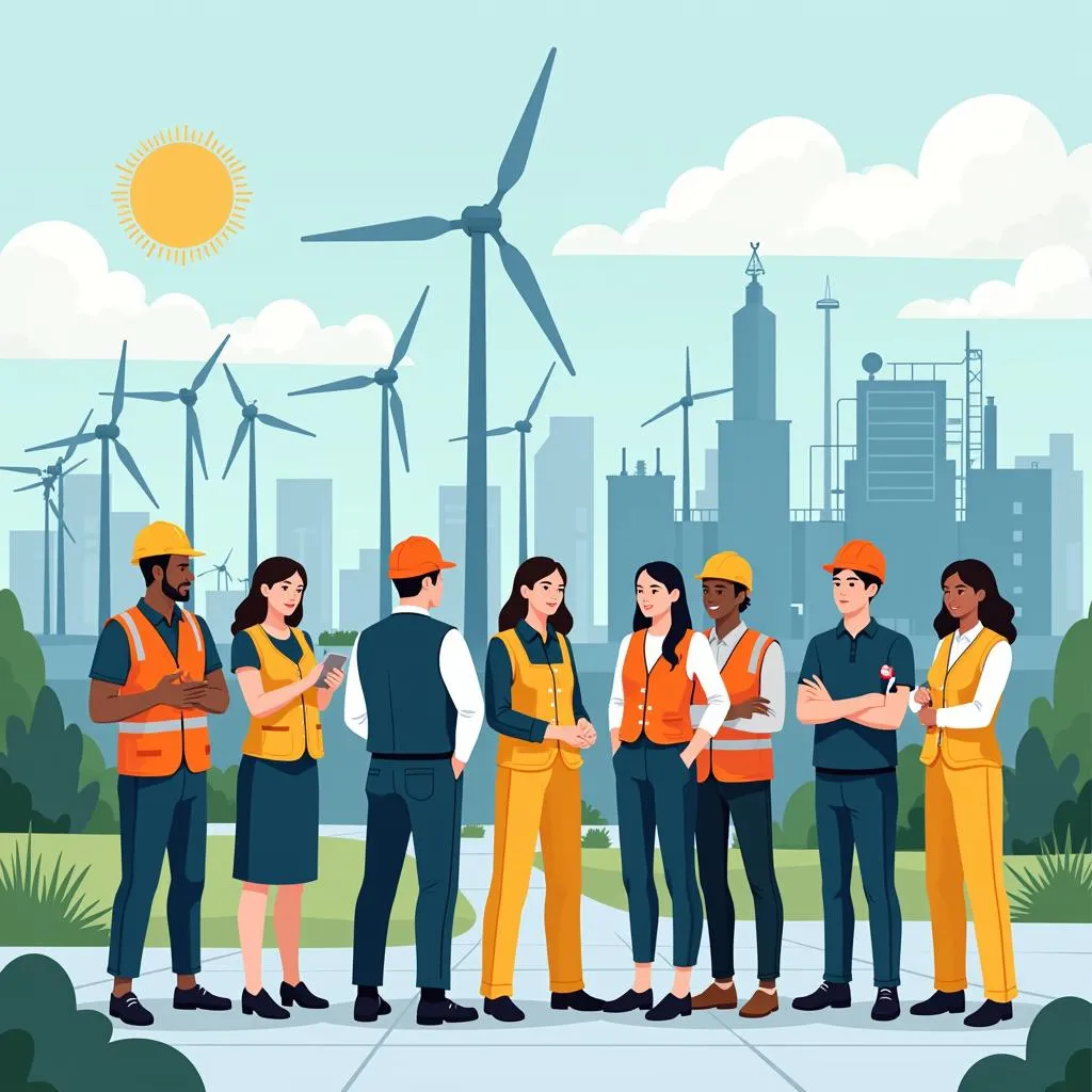 Diverse workforce in renewable energy sector