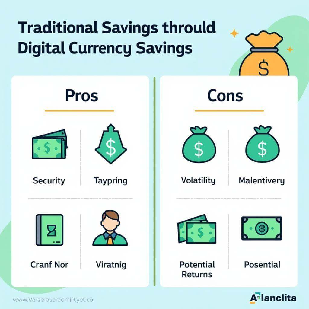 Risks and benefits of digital currency savings