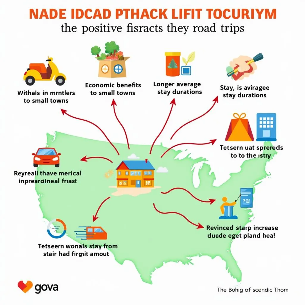 Infographic showing the impact of road trips on tourism