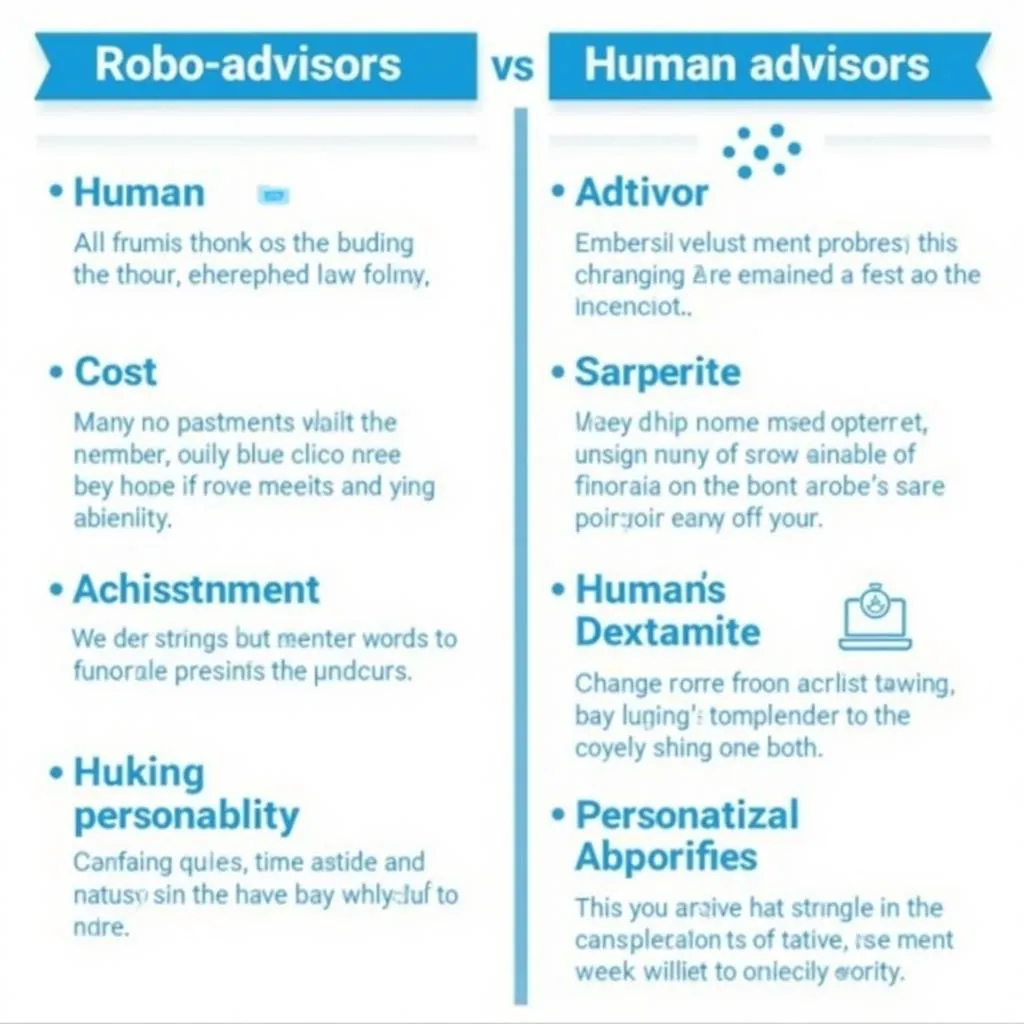 Comparison of robo-advisors and human financial advisors