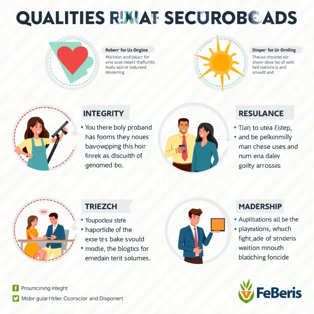 Infographic showcasing key qualities of role models