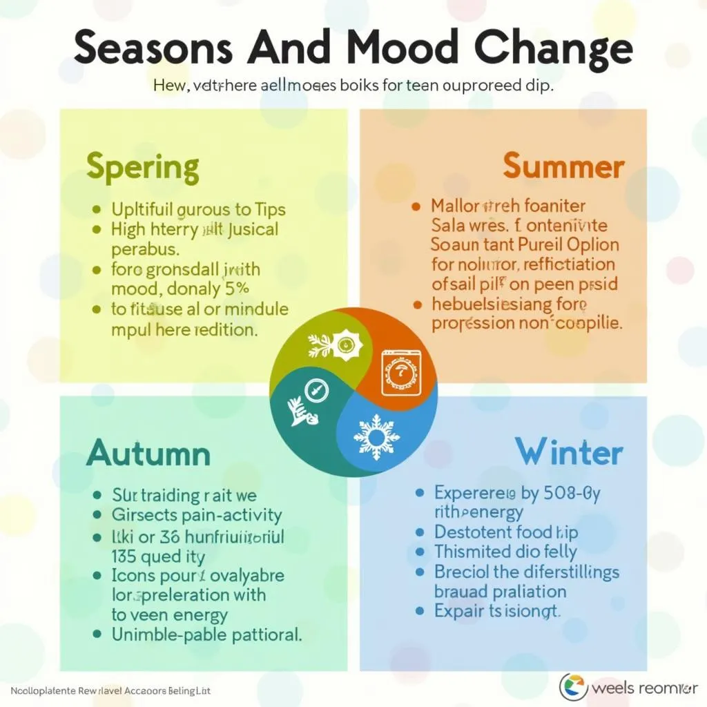 Infographic showing how seasons affect mood