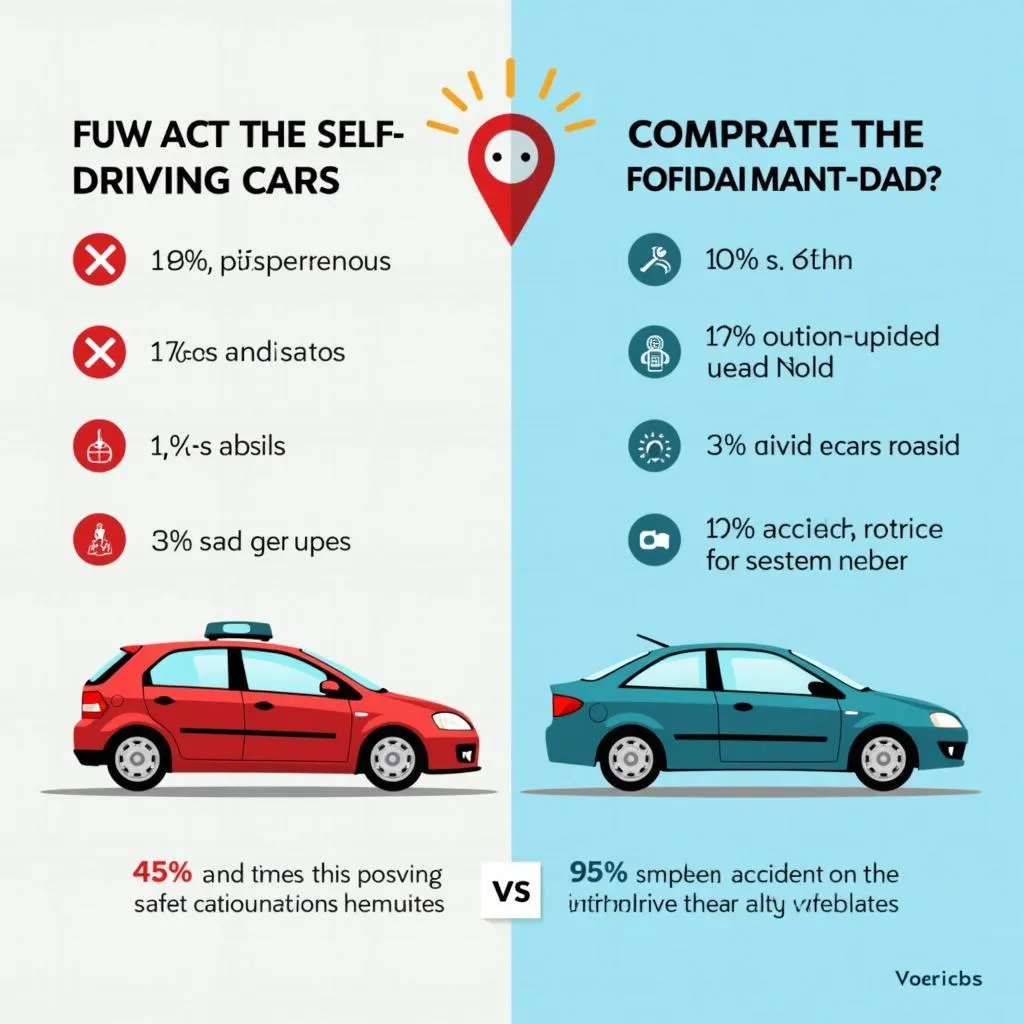 Self-driving cars vs human drivers: Road safety comparison