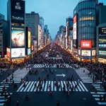 Shibuya Crossing in Tokyo, Japan