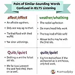 Similar-sounding words in IELTS Listening