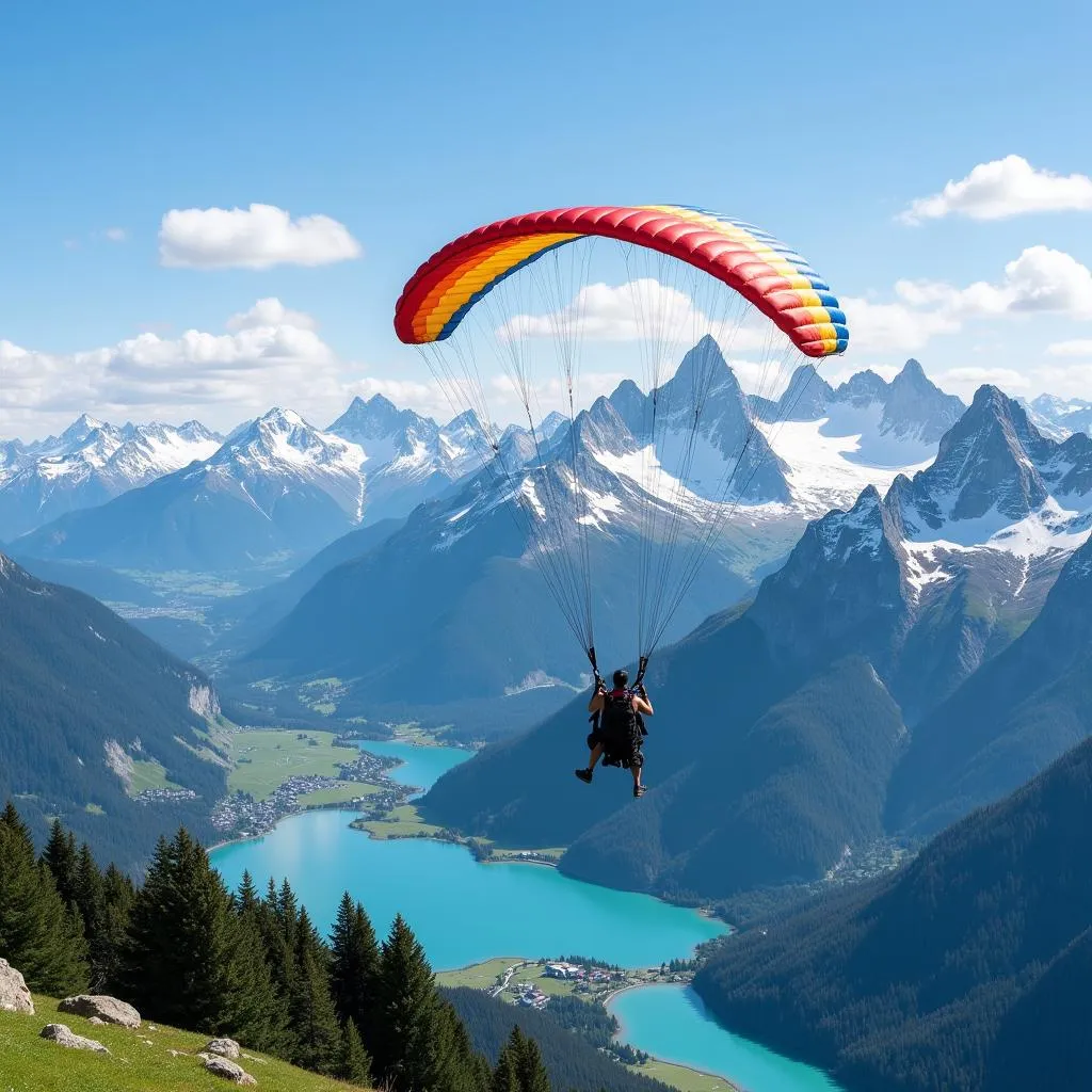 Skydiving over the Swiss Alps