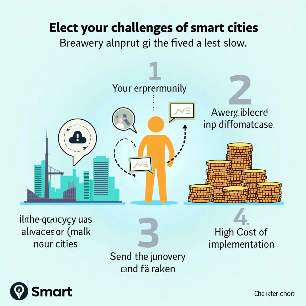 Smart city challenges illustration