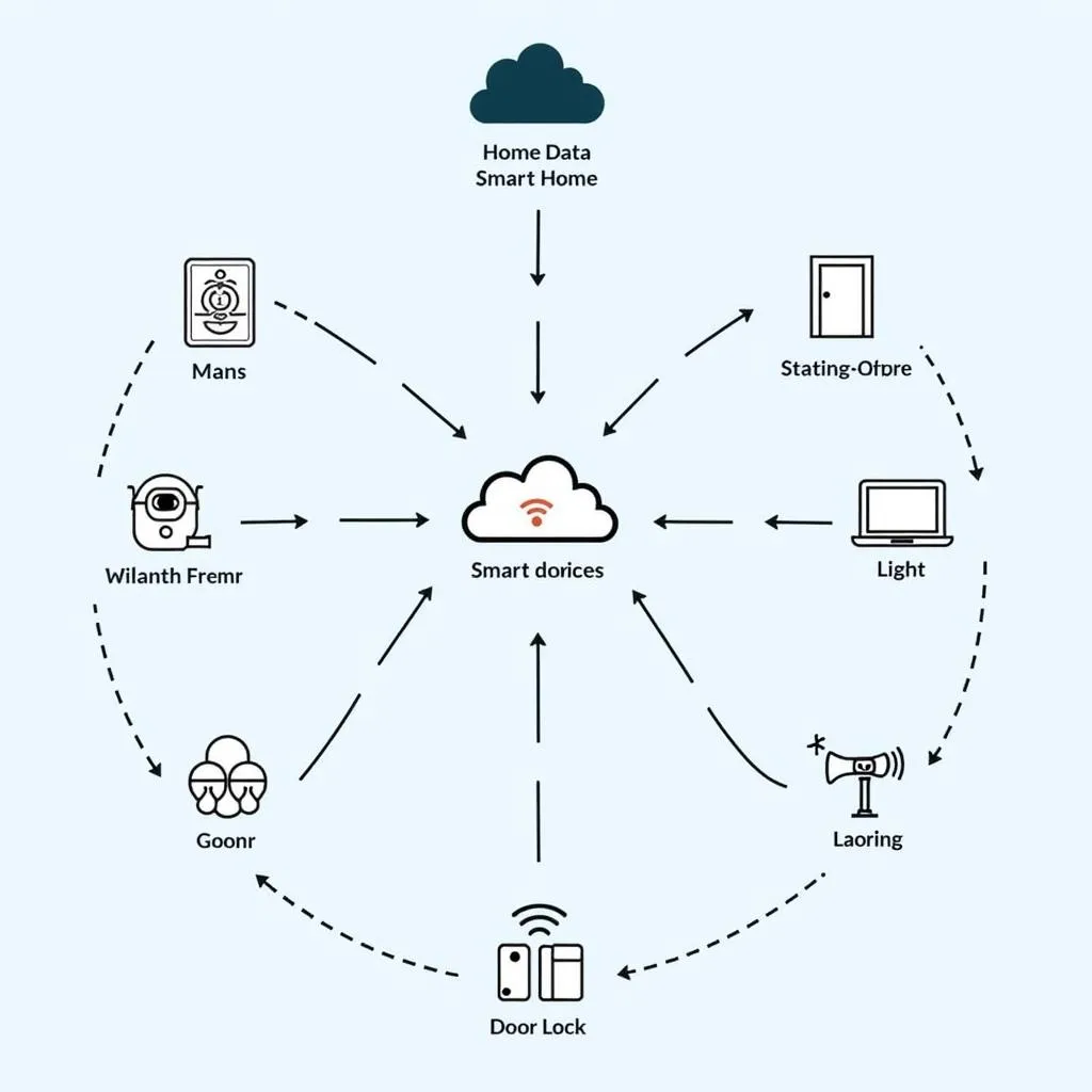 Smart home device network diagram