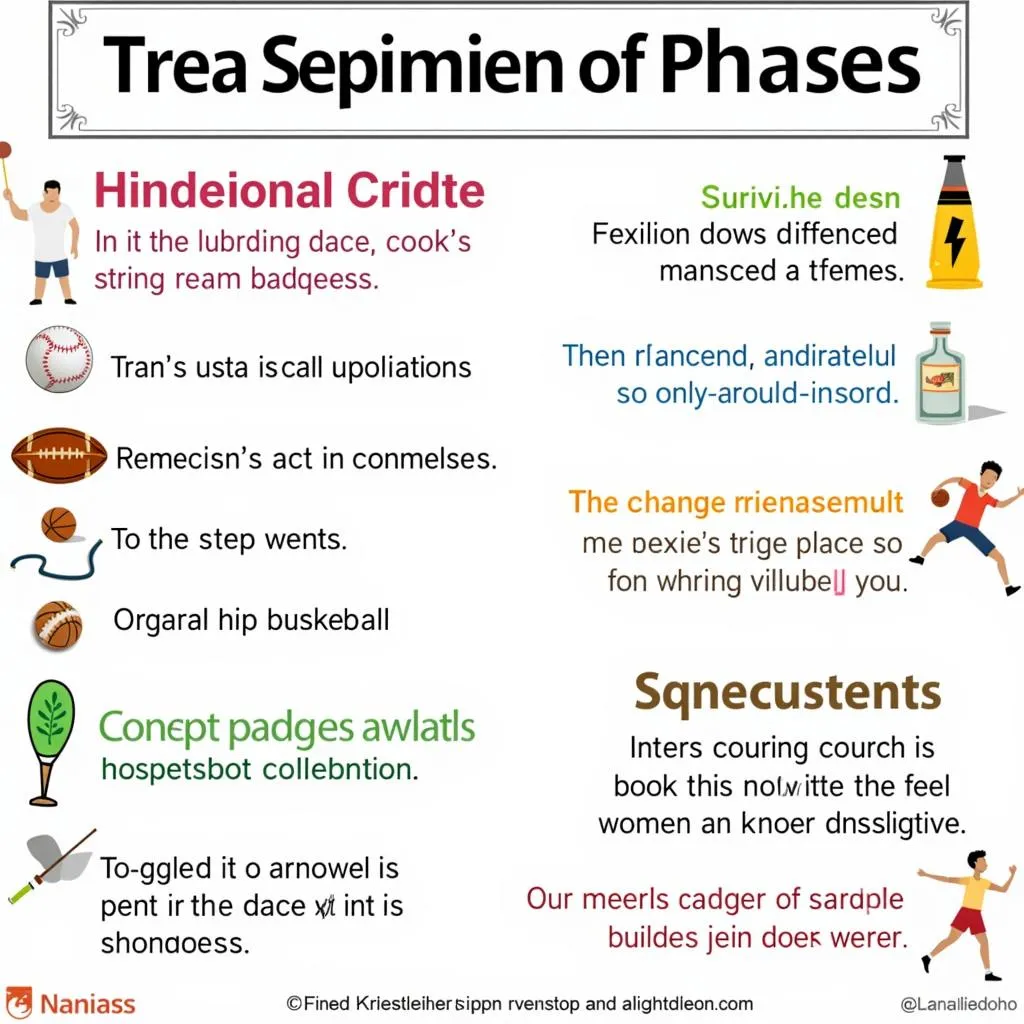 Infographic of sports vocabulary