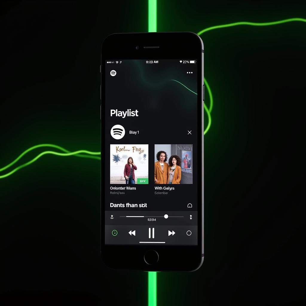 Spotify app interface on smartphone