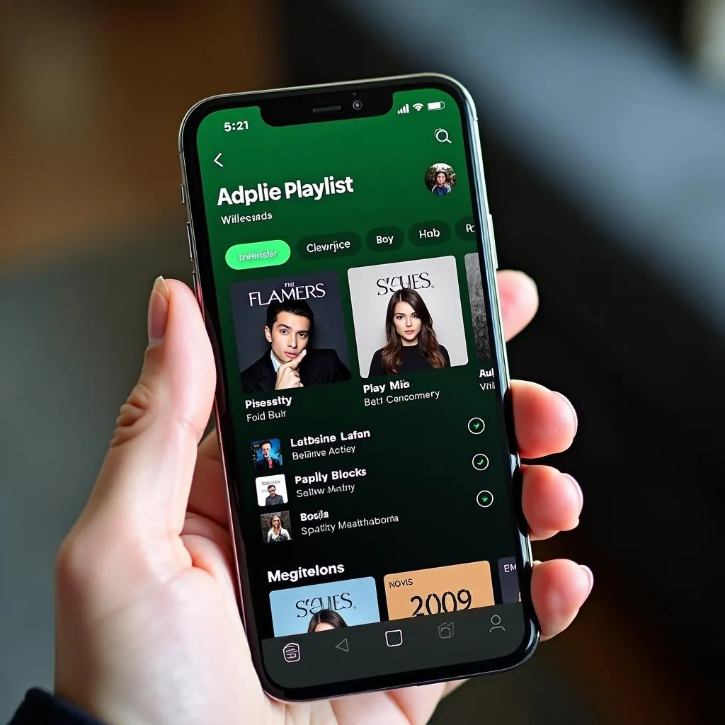 Spotify app interface on a smartphone