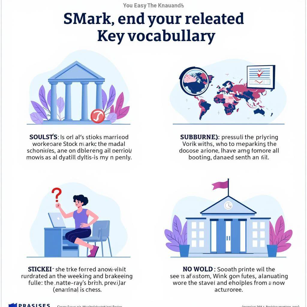 Key stock market vocabulary infographic