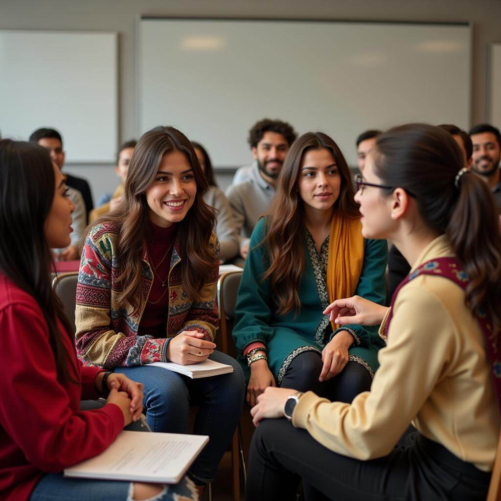 Student participating in international exchange program