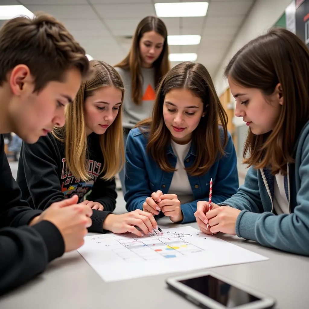 Students working together on a hands-on project