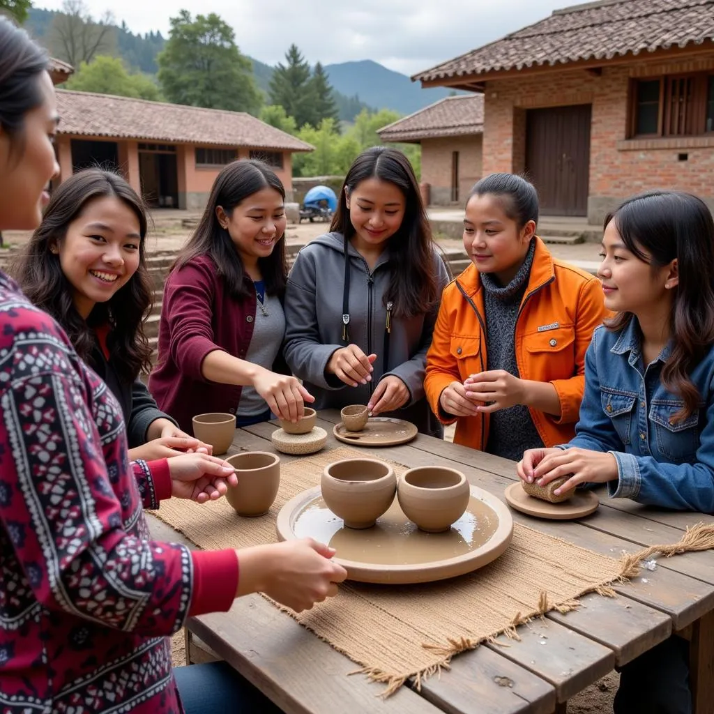 Students engaging in cultural activities