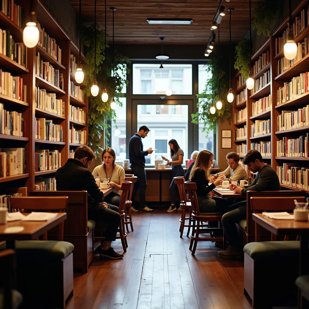 Successful small business: bookstore cafe