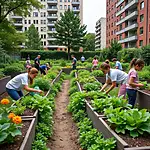 A thriving urban garden project